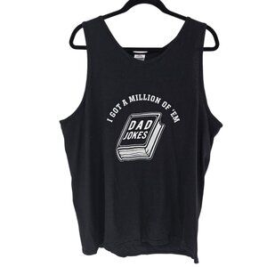 Delta pro weight mens size XL Black sleeveless dad jokes graphic tee humerous